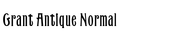 Grant Antique Normal font preview