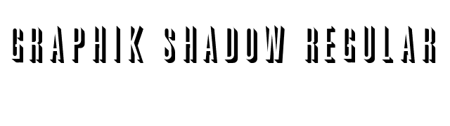 Graphik Shadow Regular font preview