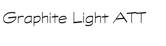 Graphite Light ATT font preview