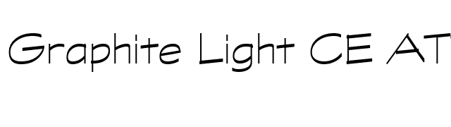 Graphite Light CE ATT font preview