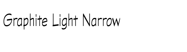 Graphite Light Narrow font preview