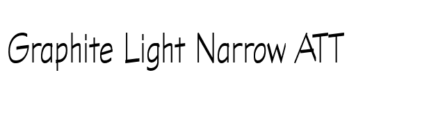 Graphite Light Narrow ATT font preview