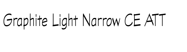 Graphite Light Narrow CE ATT font preview