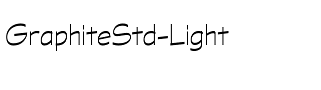 GraphiteStd-Light font preview