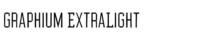 Graphium ExtraLight font preview