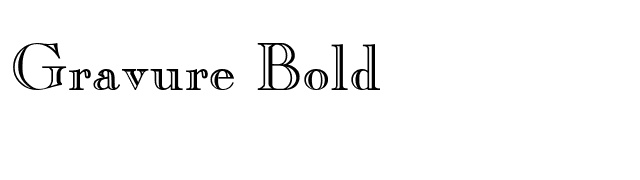 Gravure Bold font preview