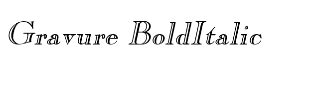 Gravure BoldItalic font preview