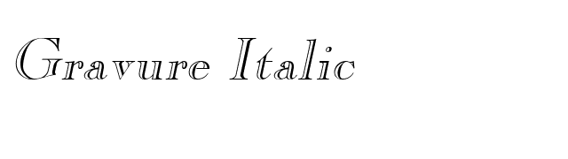 Gravure Italic font preview