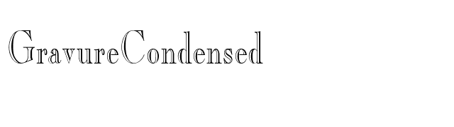 GravureCondensed font preview