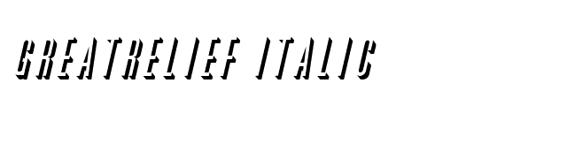 GreatRelief Italic font preview