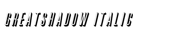 GreatShadow Italic font preview