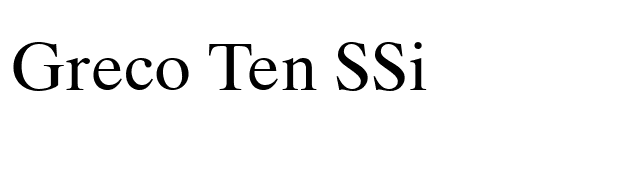 Greco Ten SSi font preview