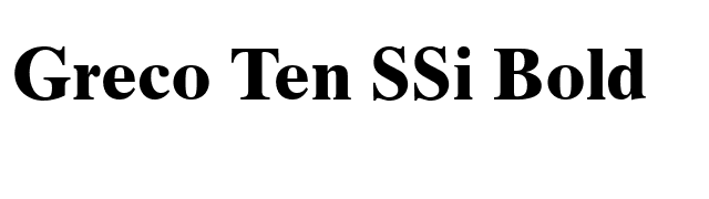 Greco Ten SSi Bold font preview