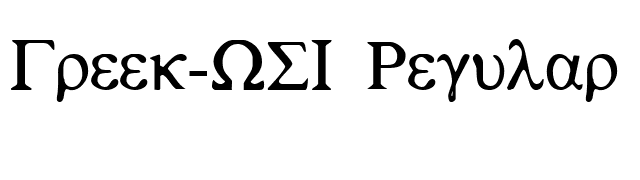 Greek-WSI Regular font preview