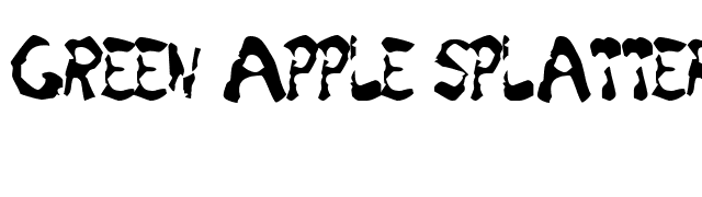 Green Apple Splatters font preview