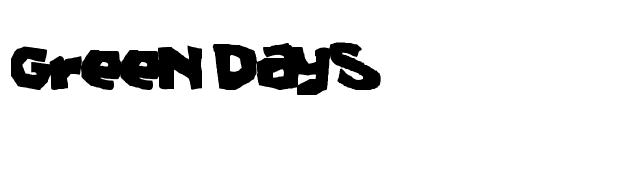 Green Days font preview