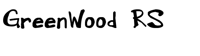 GreenWood RS font preview