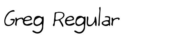 Greg Regular font preview