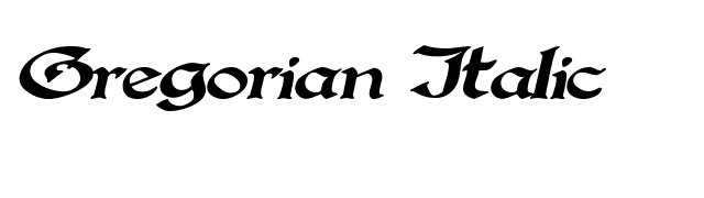 Gregorian Italic font preview