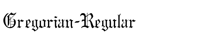 Gregorian-Regular font preview