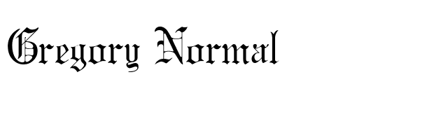 Gregory Normal font preview