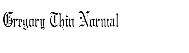 Gregory Thin Normal font preview