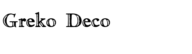 Greko Deco font preview