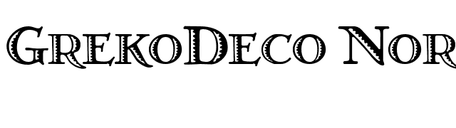 GrekoDeco Normal font preview