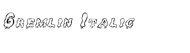 Gremlin Italic font preview