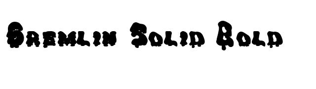 Gremlin Solid Bold font preview