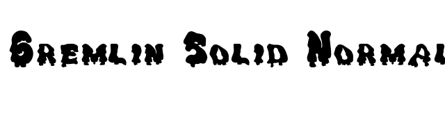 Gremlin Solid Normal font preview