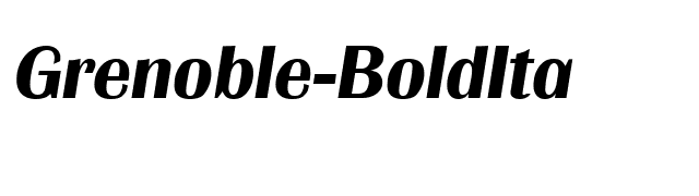 Grenoble-BoldIta font preview