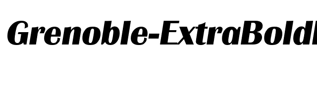 Grenoble-ExtraBoldIta font preview