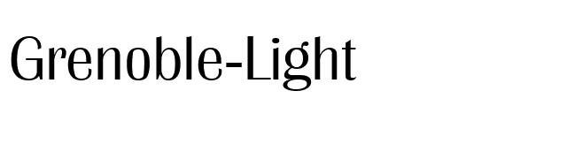 Grenoble-Light font preview