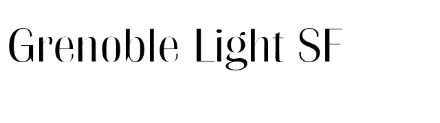 Grenoble Light SF font preview