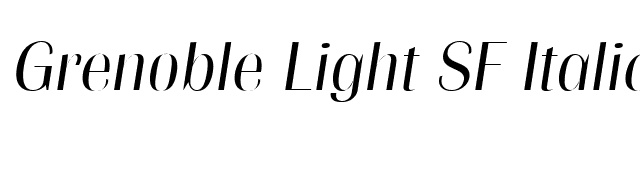 Grenoble Light SF Italic font preview