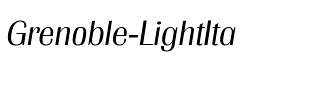 Grenoble-LightIta font preview