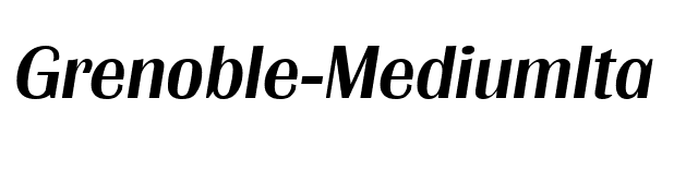 Grenoble-MediumIta font preview