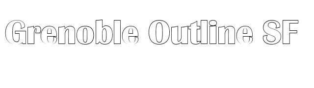 Grenoble Outline SF font preview