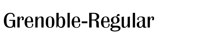 Grenoble-Regular font preview