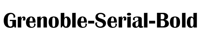 Grenoble-Serial-Bold font preview