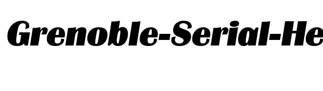 Grenoble-Serial-Heavy-RegularItalic font preview