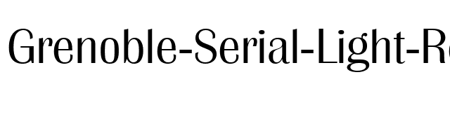 Grenoble-Serial-Light-Regular font preview