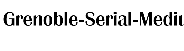 Grenoble-Serial-Medium-Regular font preview