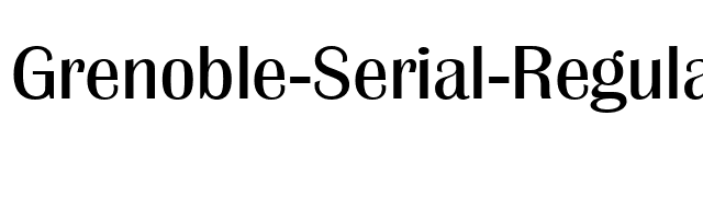 Grenoble-Serial-Regular font preview