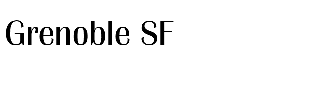 Grenoble SF font preview