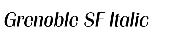 Grenoble SF Italic font preview