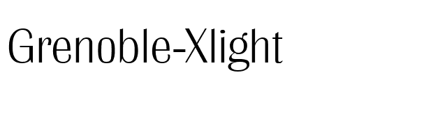 Grenoble-Xlight font preview