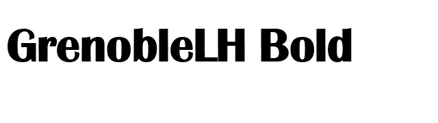 GrenobleLH Bold font preview