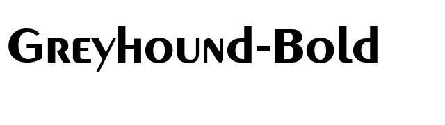 Greyhound-Bold font preview